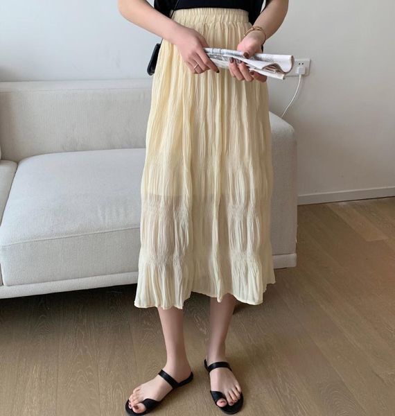 skirts 2021 summer high waist chic korean fashion pleated a-line skirt women casual solid color girls chiffon long, Black
skirts 2021 summer high waist chic korean fashion pleated a-line skirt women casual solid color girls chiffon long, Black
