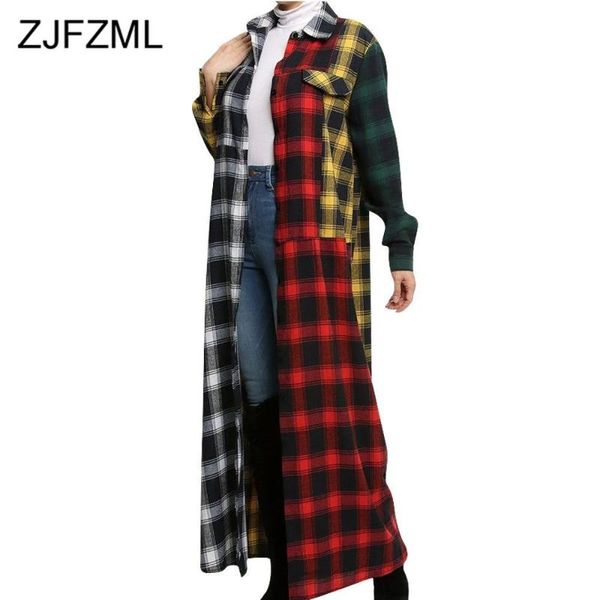 women's jackets color block plaid patchwork retro floor length 2021 women turn down collar long sleeve coat spring buttons up outwears, Black;brown
women's jackets color block plaid patchwork retro floor length 2021 women turn down collar long sleeve coat spring buttons up outwears, Black;brown