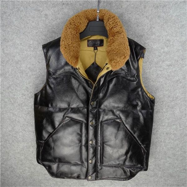 men's vests read the description cow & horse skin leather vest cowhide horsehide mens duck feather down warm, Black;white
men's vests read the description cow & horse skin leather vest cowhide horsehide mens duck feather down warm, Black;white