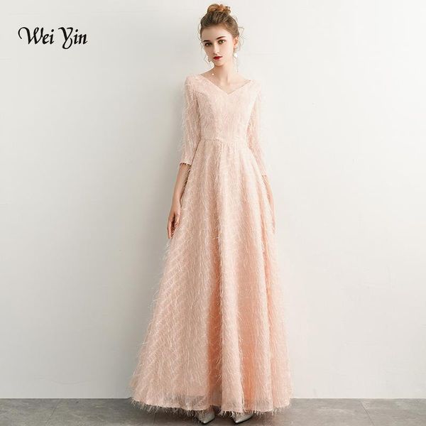 party dresses weiyin pink white women lace evening dress 2021 v neck long sleeves formal prom wy1188, White;black
party dresses weiyin pink white women lace evening dress 2021 v neck long sleeves formal prom wy1188, White;black