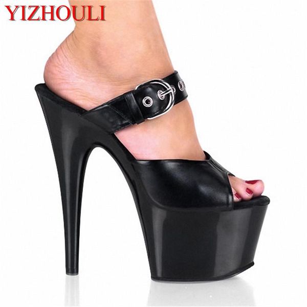 17cm buckle women's slippers gentle women sandals peep toe high heels 7 inch platform exotic dancer slipper shoes, Black
17cm buckle women's slippers gentle women sandals peep toe high heels 7 inch platform exotic dancer slipper shoes, Black