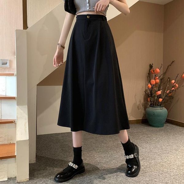 skirts women's mid length high waist a-line skirt fashion temperament pleated umbrella summer show thin french, Black
skirts women's mid length high waist a-line skirt fashion temperament pleated umbrella summer show thin french, Black