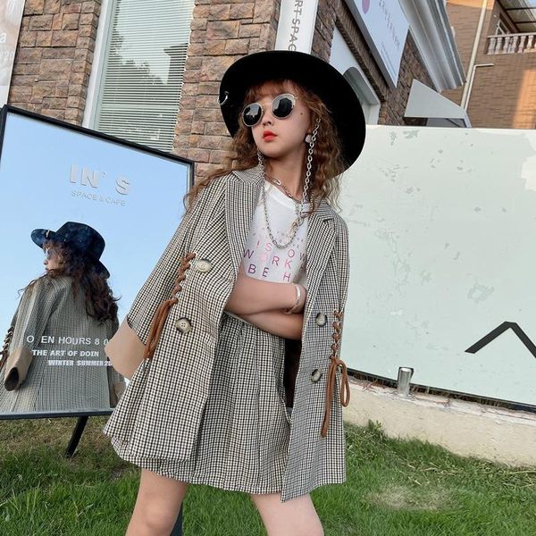 clothing sets autumn 2021 girl suit kids fashion splicing school clothes lapel children's long sleeve girls plaid jacket skirt, White
clothing sets autumn 2021 girl suit kids fashion splicing school clothes lapel children's long sleeve girls plaid jacket skirt, White