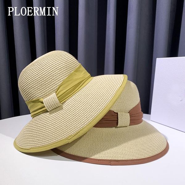 wide brim hats ladies summer knit straw hat fashion wide-brimmed casual beach sun sunblock uv panama bow sunhat, Blue;gray
wide brim hats ladies summer knit straw hat fashion wide-brimmed casual beach sun sunblock uv panama bow sunhat, Blue;gray