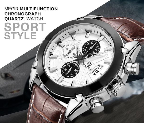 wristwatches simple luxury men outdoor sports waterproof leather wristwatch fashion business chronograph quartz watches male megir 2021, Slivery;brown
wristwatches simple luxury men outdoor sports waterproof leather wristwatch fashion business chronograph quartz watches male megir 2021, Slivery;brown