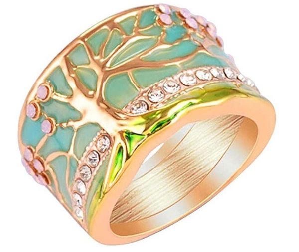 wedding rings lucky flower tree fashion gold pink opal green enamel wide ring for woman party crystal vintage jewelry 2021, Slivery;golden
wedding rings lucky flower tree fashion gold pink opal green enamel wide ring for woman party crystal vintage jewelry 2021, Slivery;golden