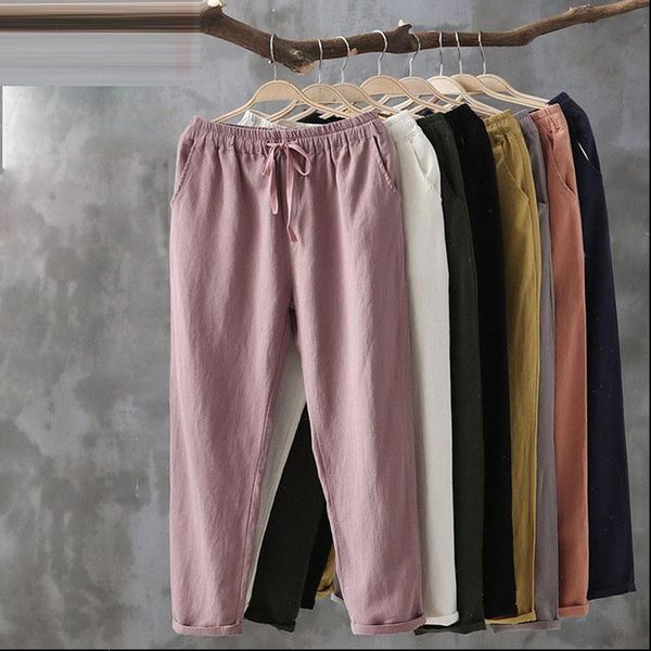 100% cotton women pant plus size pants summer elastic waist casual harem linen solid ankle length 4xl d148, Black;white
100% cotton women pant plus size pants summer elastic waist casual harem linen solid ankle length 4xl d148, Black;white