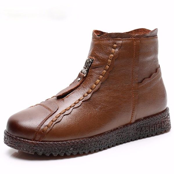 boots 2021 women winter snow ladies genuine leather plush warm cotton botas woman shoes zip sewing female flat comfortable, Black
boots 2021 women winter snow ladies genuine leather plush warm cotton botas woman shoes zip sewing female flat comfortable, Black