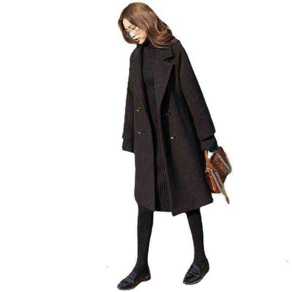 black tweed coat women's middle long 2021 autumn winter popular korean loose hepburn wool thick
black tweed coat women's middle long 2021 autumn winter popular korean loose hepburn wool thick