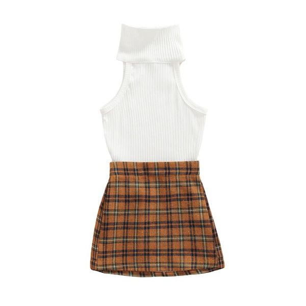 clothing sets pudcoco 1-6t 2pcs fashion autumn kids girls clothes sleeveless turtleneck knit sweater +plaid print a-line skirt suit, White
clothing sets pudcoco 1-6t 2pcs fashion autumn kids girls clothes sleeveless turtleneck knit sweater +plaid print a-line skirt suit, White