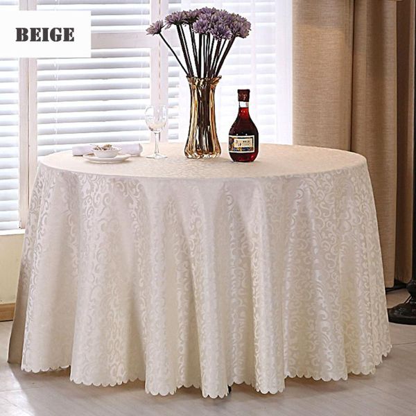 10pcs/lot el restaurant decoration jacquard polyester round tablecloth wedding party beige white table cloth cover home decor
10pcs/lot el restaurant decoration jacquard polyester round tablecloth wedding party beige white table cloth cover home decor