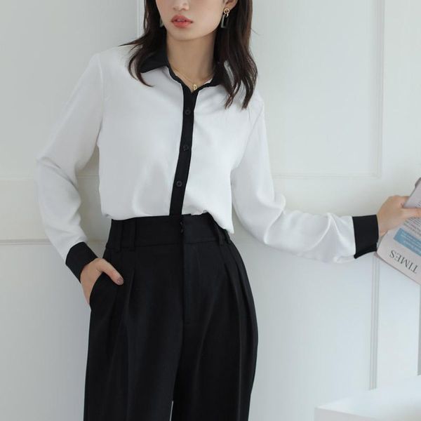 women's blouses & shirts coigarsam full sleeve shirt womens chiffon panelled women white black 6062
women's blouses & shirts coigarsam full sleeve shirt womens chiffon panelled women white black 6062