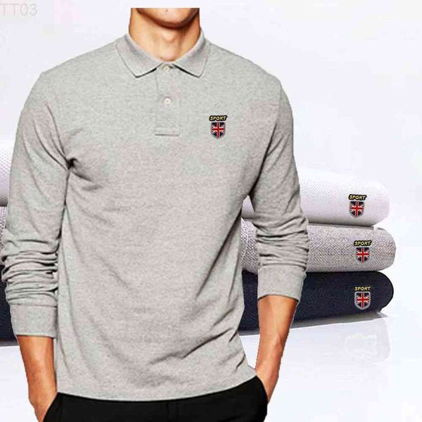 men's style 100% pure cotton long-sleeved lapel polos shirt casual fashion brand polo golf sportswear, White;black
men's style 100% pure cotton long-sleeved lapel polos shirt casual fashion brand polo golf sportswear, White;black