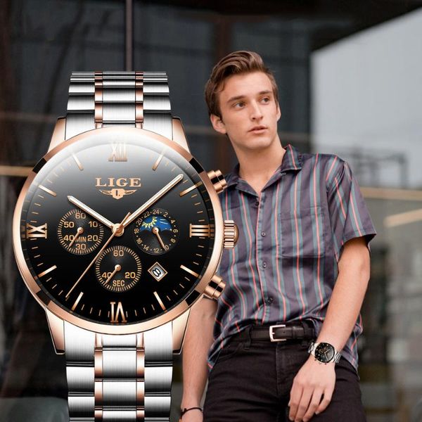 wristwatches mens watches lige business gold quartz watch men casual mesh steel waterproof sport relogio masculino+box, Slivery;brown
wristwatches mens watches lige business gold quartz watch men casual mesh steel waterproof sport relogio masculino+box, Slivery;brown