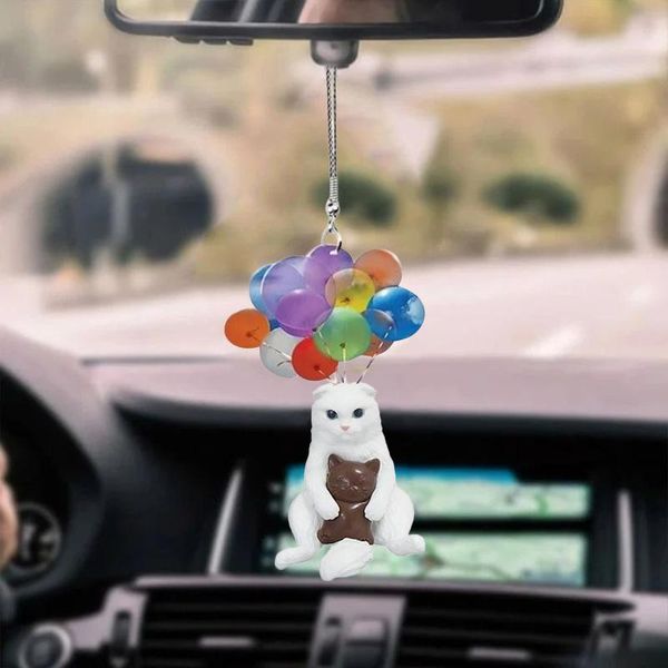 decorative objects & figurines 2pc car hanging pendant cute cat dog ornament with colorful balloon gift keychain bag
decorative objects & figurines 2pc car hanging pendant cute cat dog ornament with colorful balloon gift keychain bag