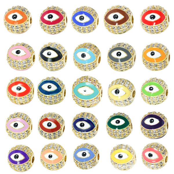 colorful enameled 10mm evil eye beads charm acessories for diy men women gift jewelry making, Bronze;silver
colorful enameled 10mm evil eye beads charm acessories for diy men women gift jewelry making, Bronze;silver