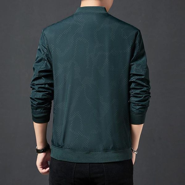 spring and autumn jacket men's business mature fashion leisure round neck baseball suit versatile trend jackets, Black;brown
spring and autumn jacket men's business mature fashion leisure round neck baseball suit versatile trend jackets, Black;brown