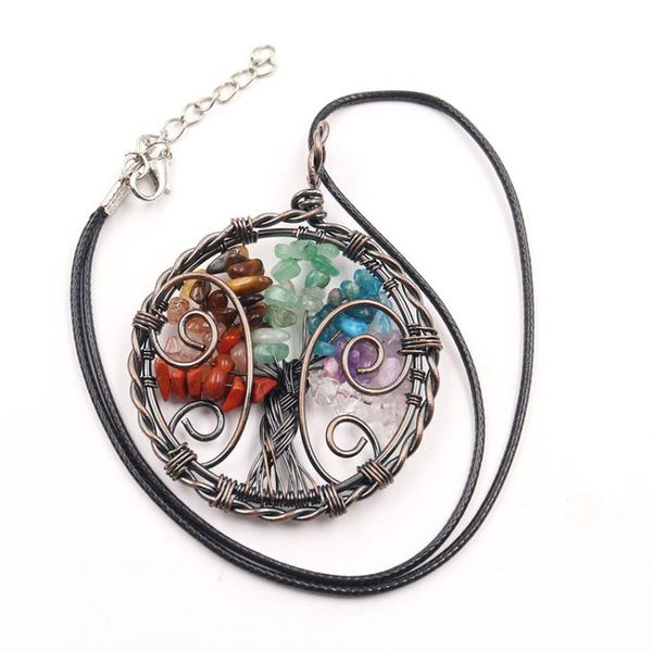 pendant necklaces fyjs unique copper wire wrap tree of life rainbow stone rope chain necklace citrines crystal jewelry, Silver
pendant necklaces fyjs unique copper wire wrap tree of life rainbow stone rope chain necklace citrines crystal jewelry, Silver