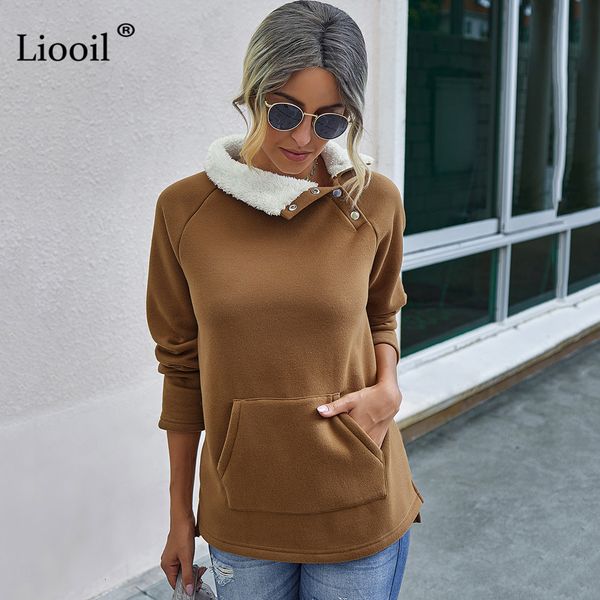 sweatshirts casual autumn winter sweatshirts women long sleeve asymmetric turn-down collar with button pockets female solid pullovers s9nm, Black
sweatshirts casual autumn winter sweatshirts women long sleeve asymmetric turn-down collar with button pockets female solid pullovers s9nm, Black