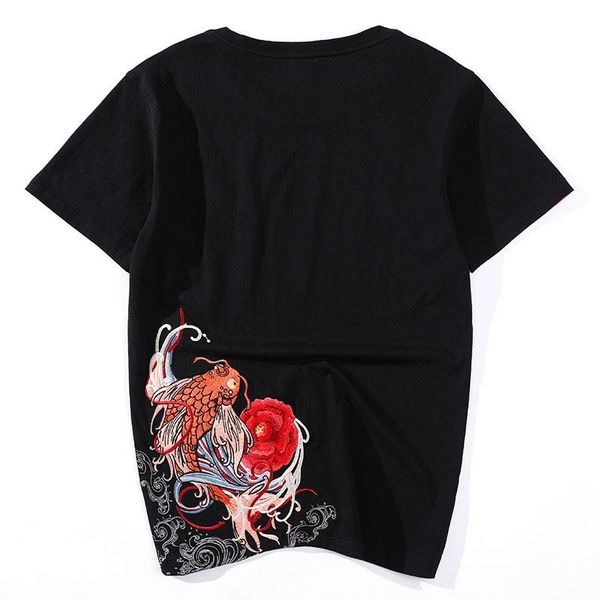 men's t-shirts 2021 summer brand embroidered short-sleeved thin t-shirt male lotus carp ethnic style loose large size cotton half-sleev, White;black
men's t-shirts 2021 summer brand embroidered short-sleeved thin t-shirt male lotus carp ethnic style loose large size cotton half-sleev, White;black