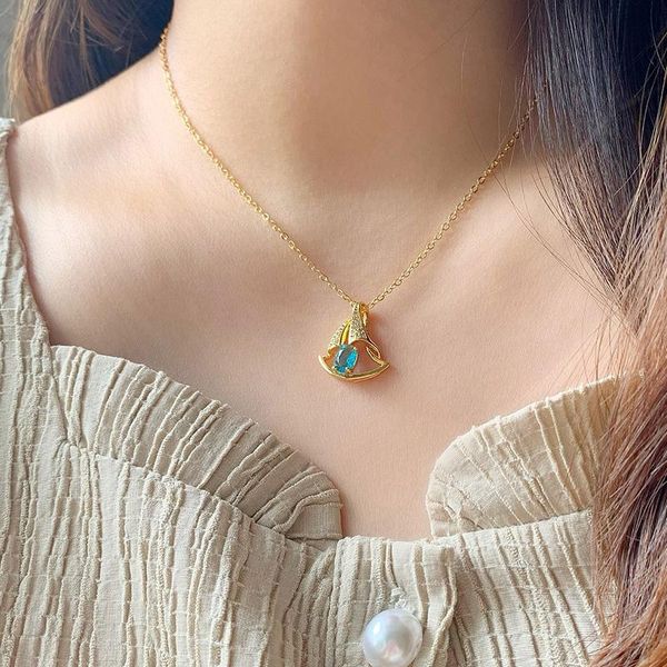 pendant necklaces fine crystal sailing zircon necklace for women girl clavicle blue rhinestone fashion exquisite jewelry, Silver
pendant necklaces fine crystal sailing zircon necklace for women girl clavicle blue rhinestone fashion exquisite jewelry, Silver