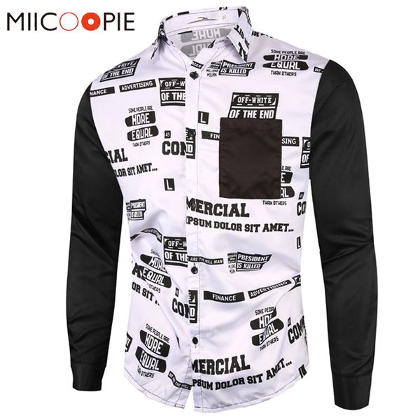 vintage letter print long sleeve shirt men 2020 new arrival patchwork color social streetwear mens shirts korean clothes, White;black
vintage letter print long sleeve shirt men 2020 new arrival patchwork color social streetwear mens shirts korean clothes, White;black
