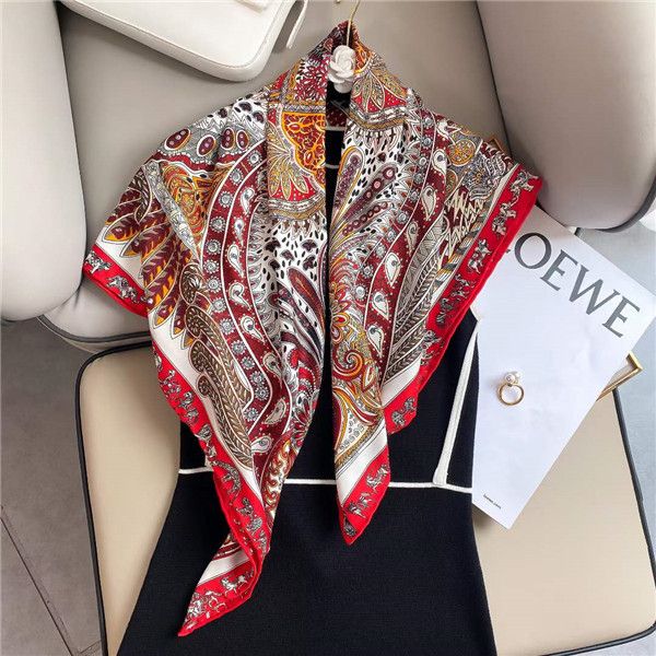 beautiful 90cm square fashionable four-season silk scarf for women versatile letter flower style western fashion shawl, Blue;gray
beautiful 90cm square fashionable four-season silk scarf for women versatile letter flower style western fashion shawl, Blue;gray