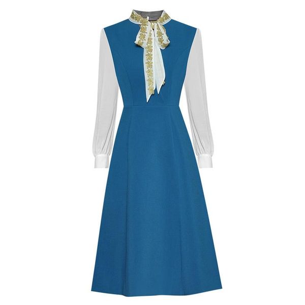 casual dresses color block women shirt dress floral embroidered sash bow collar long sleeved knee length plus size, Black;gray
casual dresses color block women shirt dress floral embroidered sash bow collar long sleeved knee length plus size, Black;gray