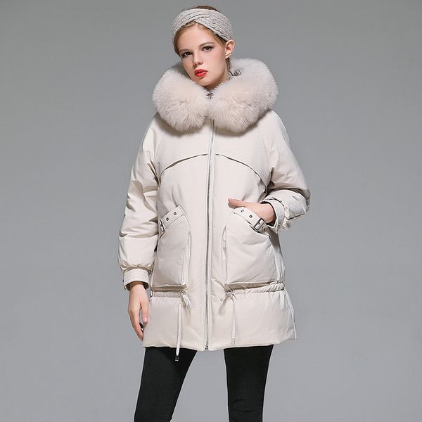 down jacket korean white duck women's 2021 large wool collar thickened loose warm coat 033, Black
down jacket korean white duck women's 2021 large wool collar thickened loose warm coat 033, Black