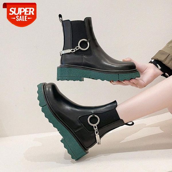 martin boots women's spring and autumn elastic single british style chelsea handsome chain small short women #ny0j, Black
martin boots women's spring and autumn elastic single british style chelsea handsome chain small short women #ny0j, Black