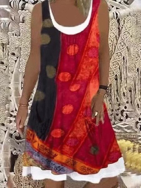 plus size fashion loose women dress casual sleeveless floral print splice round neck summer, Black;gray
plus size fashion loose women dress casual sleeveless floral print splice round neck summer, Black;gray