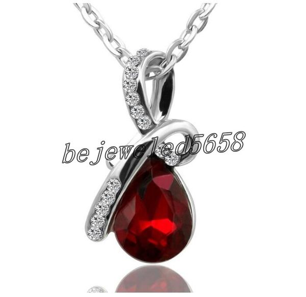 fashion teardrop shaped pendant necklace 8 colors austrian crystal rhinestones water drop charm silver chain for women's luxury jewelry
fashion teardrop shaped pendant necklace 8 colors austrian crystal rhinestones water drop charm silver chain for women's luxury jewelry