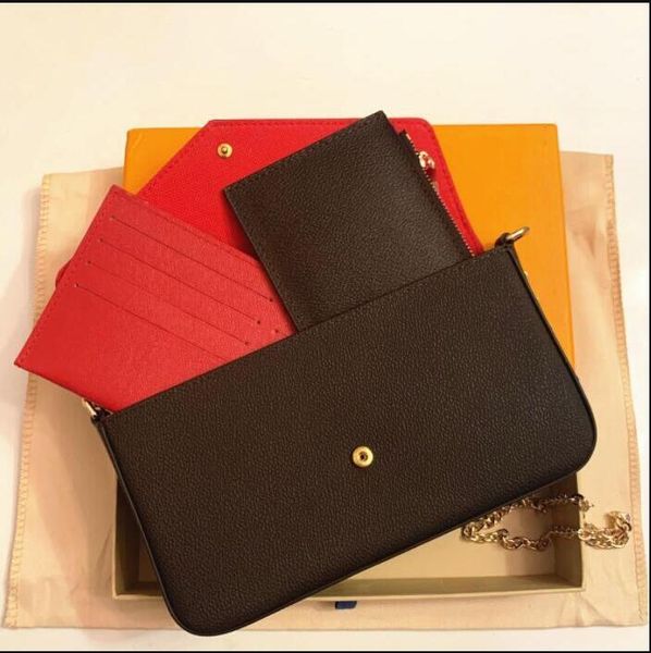 favorite multi pochette felicie accessories handbag genuine leather shoulder crossbody bag purses 3 pcs purse bags, Red;black
favorite multi pochette felicie accessories handbag genuine leather shoulder crossbody bag purses 3 pcs purse bags, Red;black