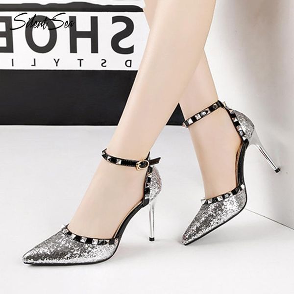 dress shoes women sandals 9cm high heels size 40 wedding scarpins glitter fetish stiletto bridal bright pumps, Black
dress shoes women sandals 9cm high heels size 40 wedding scarpins glitter fetish stiletto bridal bright pumps, Black