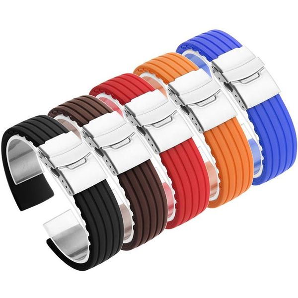 watch bands 20mm22mm 24mm watches universal watchband stripepattern silicone rubber band resin strap bracelet waterproof., Black;brown
watch bands 20mm22mm 24mm watches universal watchband stripepattern silicone rubber band resin strap bracelet waterproof., Black;brown