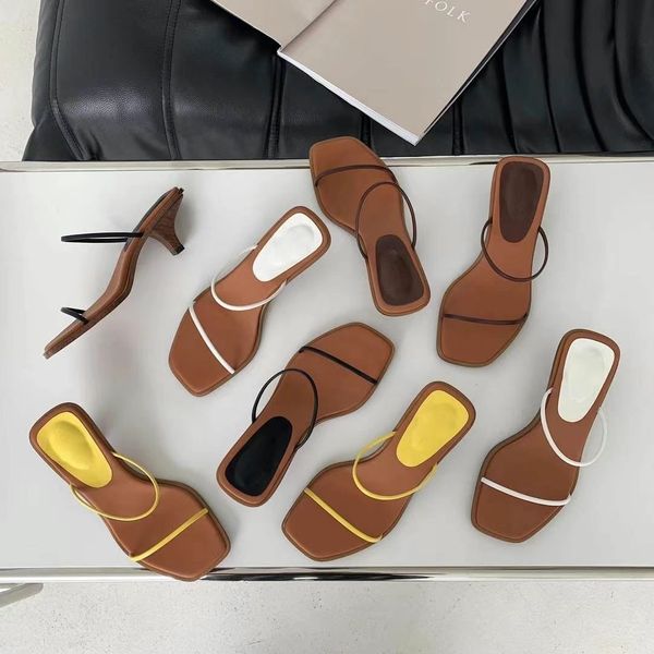 summer sandals slippers narrow band open toe solid color black/brown/white/yellow casual slides thin mid heels size 35-39 210513
summer sandals slippers narrow band open toe solid color black/brown/white/yellow casual slides thin mid heels size 35-39 210513