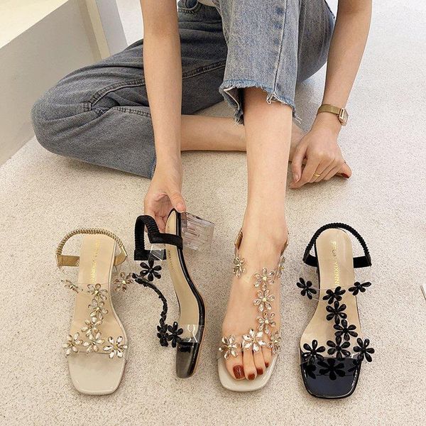 female sandal strappy heels 2021 women's all-match pvc shoes med girls high block comfort gladiator plastic elastic band me sandals, Black
female sandal strappy heels 2021 women's all-match pvc shoes med girls high block comfort gladiator plastic elastic band me sandals, Black