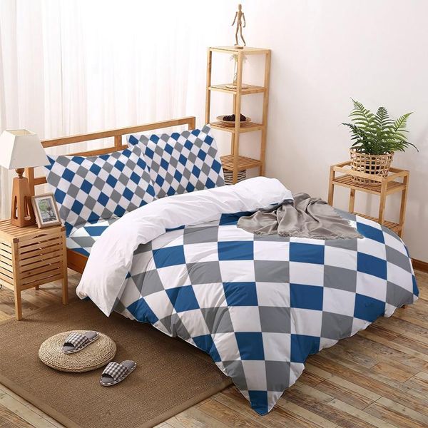rhombus check texture blue gray duvet cover set home textile bedclothes bed comforter comfortable king size bedding sets
rhombus check texture blue gray duvet cover set home textile bedclothes bed comforter comfortable king size bedding sets