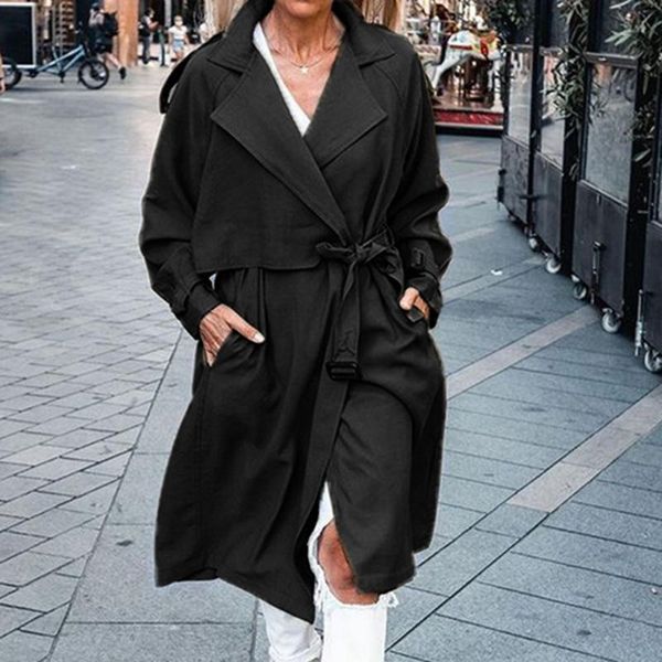 women's trench coats women fashion coat 2021 autumn winter solid color lacing lapel long sleeve temperament casual western style, Tan;black
women's trench coats women fashion coat 2021 autumn winter solid color lacing lapel long sleeve temperament casual western style, Tan;black