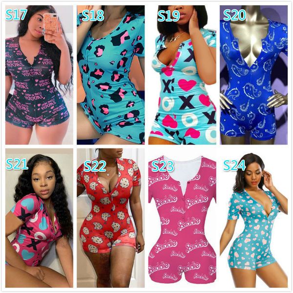 women short sleeve jumpsuits workout button skinny print nightwear playsuit v-neck short pajama onesies women plus size rompers, Black;white
women short sleeve jumpsuits workout button skinny print nightwear playsuit v-neck short pajama onesies women plus size rompers, Black;white
