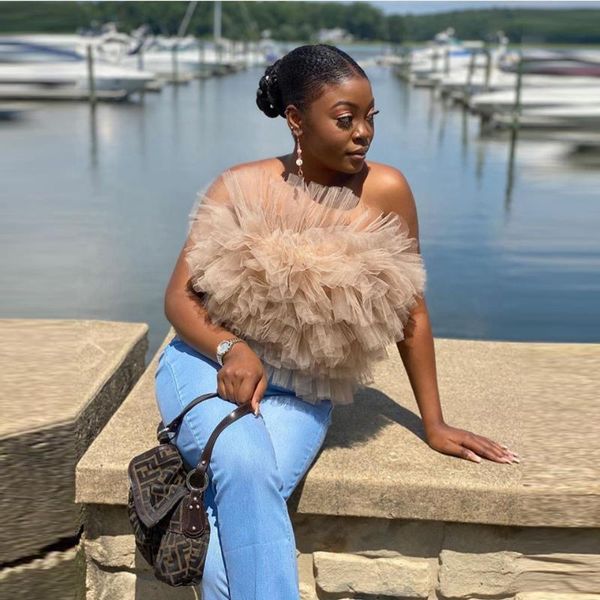 women's swimwear 2021 trendy off the shoulder sleeveless organza blouse shirts women ruffle puffy tulle party ruffles custom made, White;black
women's swimwear 2021 trendy off the shoulder sleeveless organza blouse shirts women ruffle puffy tulle party ruffles custom made, White;black