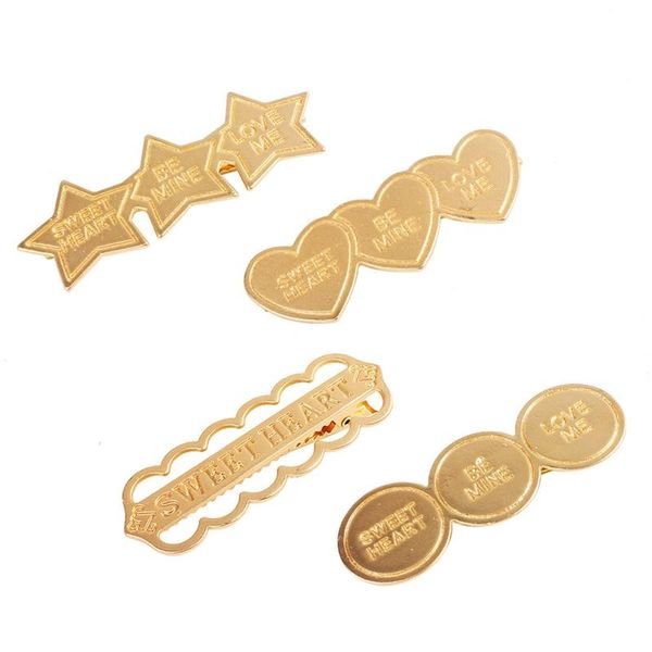 hair clips & barrettes imixlot simple elegant metal geometric star heart round hairpins women girls temperament fashion headwear, Golden;silver
hair clips & barrettes imixlot simple elegant metal geometric star heart round hairpins women girls temperament fashion headwear, Golden;silver