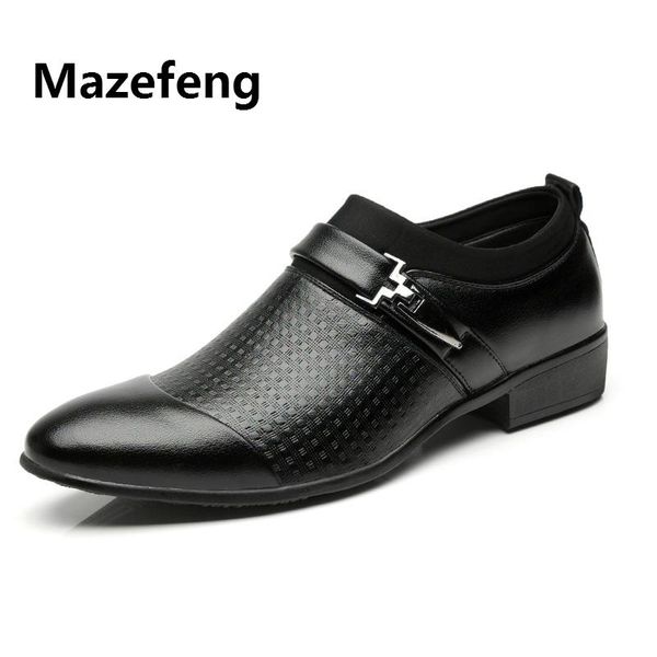 dress shoes mazefeng fashion oxford for mens metal decoration men formal leather loafers man slip on masculino, Black
dress shoes mazefeng fashion oxford for mens metal decoration men formal leather loafers man slip on masculino, Black