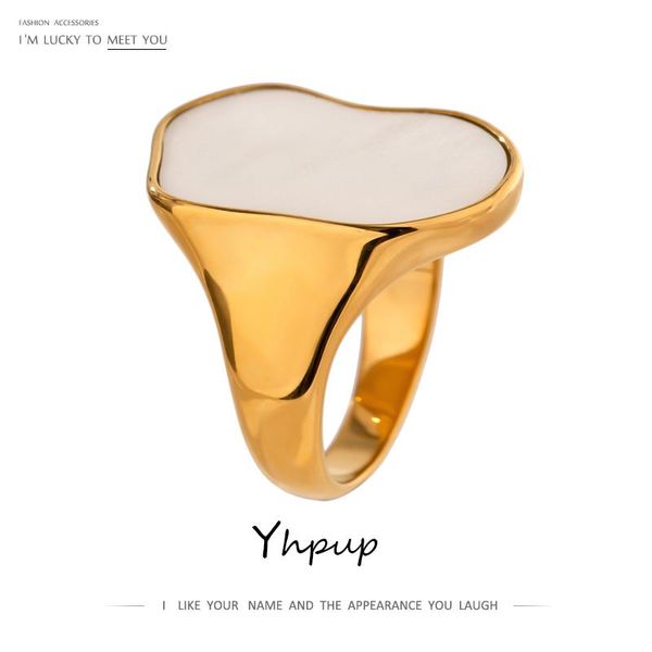 cluster rings yhpup occident irregular natural shell vintage for women stainless steel temperament exaggeration metal ring jewelry gift, Golden;silver
cluster rings yhpup occident irregular natural shell vintage for women stainless steel temperament exaggeration metal ring jewelry gift, Golden;silver
