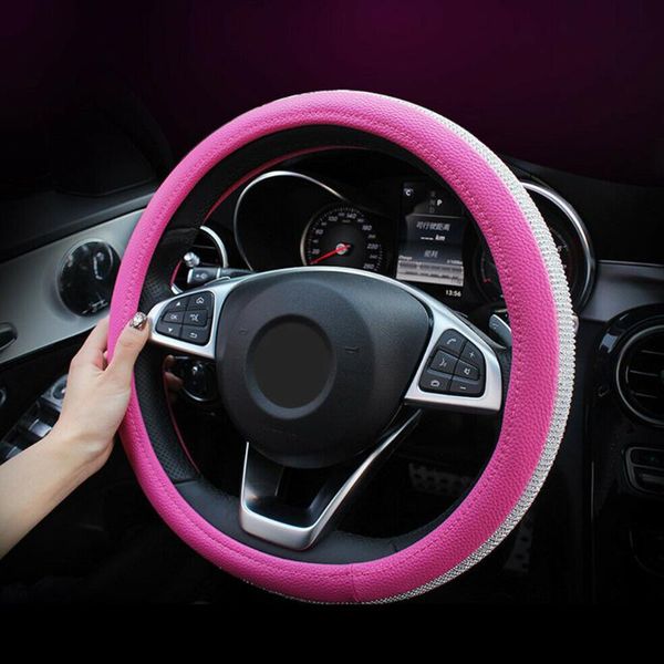 steering wheel covers bling rhinestones crystal car cover pu leather fashional styling auto accessories for women girls
steering wheel covers bling rhinestones crystal car cover pu leather fashional styling auto accessories for women girls
