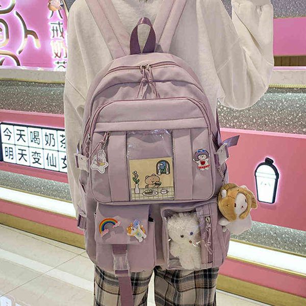 purple nylon backpack for women large capacity backapck student travel rucksack girl multifunctional school bag 7 grade 211217
purple nylon backpack for women large capacity backapck student travel rucksack girl multifunctional school bag 7 grade 211217