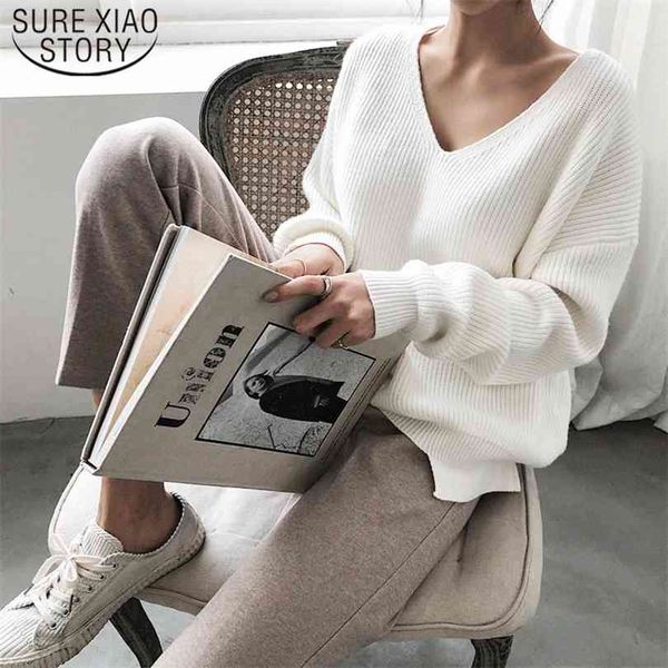 casual pullover spring winter women's sweaters v-neck minimalist fashionable korean style knitting solid 7290 210922, White;black
casual pullover spring winter women's sweaters v-neck minimalist fashionable korean style knitting solid 7290 210922, White;black