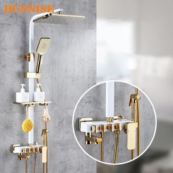 white gold shower set wall mounted bathroom system quality brass bathtub mixer faucets rainfall bath sets
white gold shower set wall mounted bathroom system quality brass bathtub mixer faucets rainfall bath sets