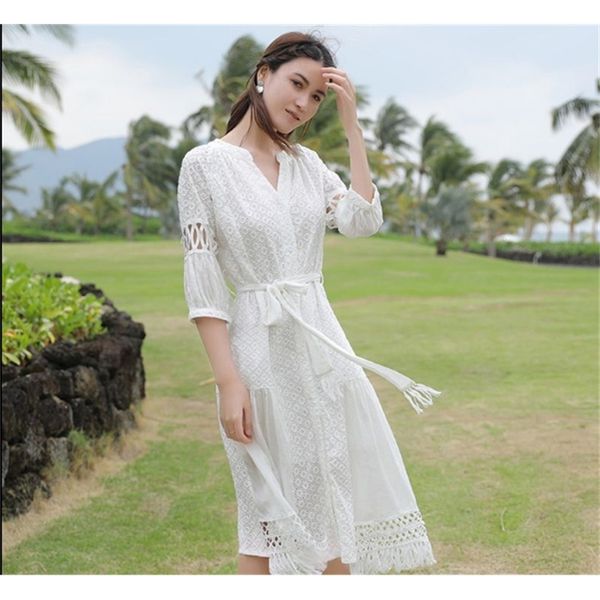 summer holiday beach bohmian waist v-neck solid white hollow out hook flowers dress for women 210421, Black;gray
summer holiday beach bohmian waist v-neck solid white hollow out hook flowers dress for women 210421, Black;gray