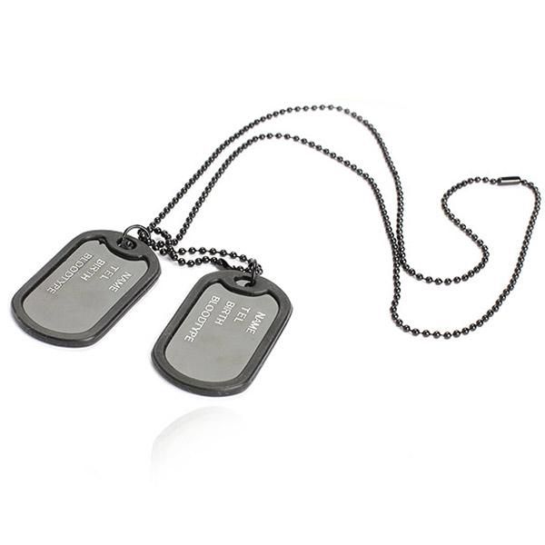man dual plates pendant sweater necklace chain military army tag fou99 necklaces, Silver
man dual plates pendant sweater necklace chain military army tag fou99 necklaces, Silver